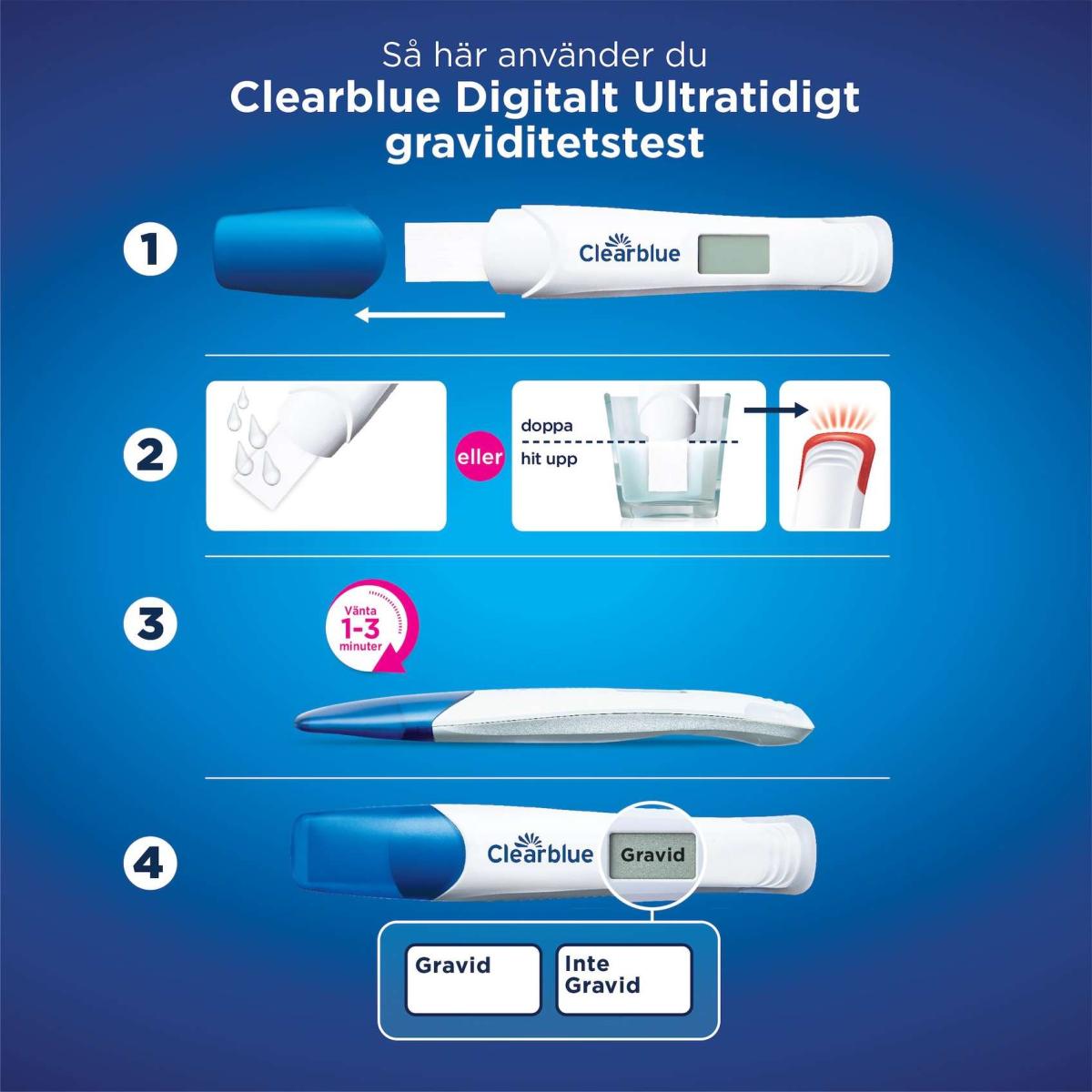 Clearblue Digital graviditetstest med veckoindikator